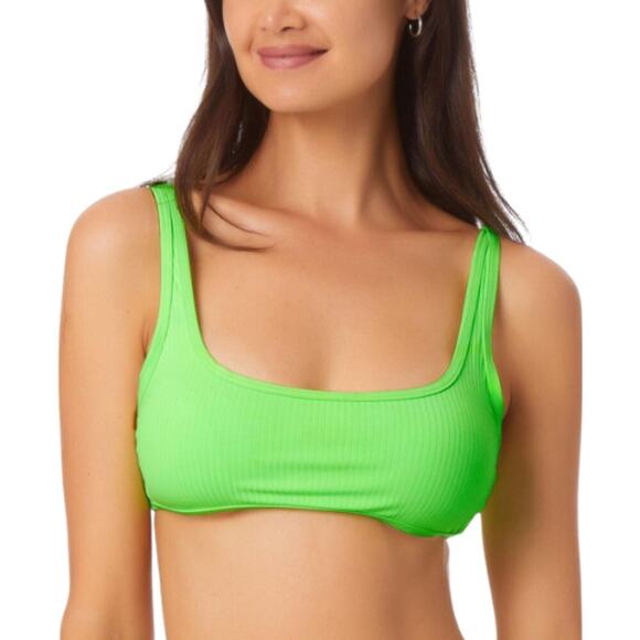 California Waves Juniors' Bralette Bikini Top in Neon Green NWT Size M - Picture 2 of 4